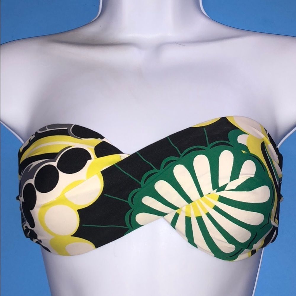 L Space Twist Bandeau Bikini Top nwot
